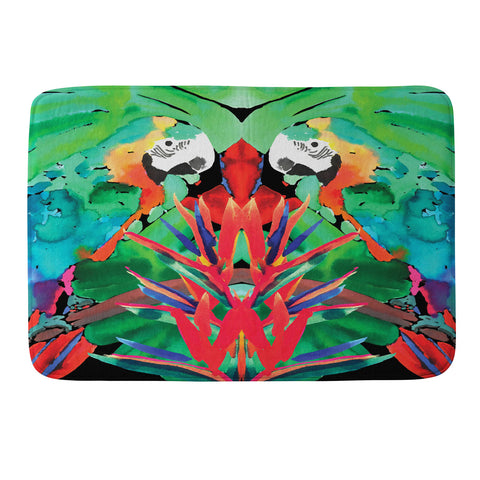 Amy Sia Welcome to the Jungle Parrot Memory Foam Bath Mat