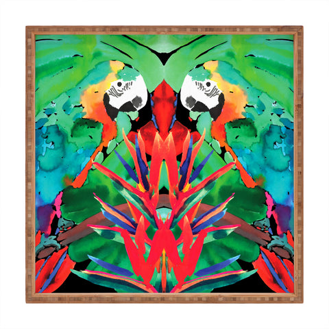 Amy Sia Welcome to the Jungle Parrot Square Tray