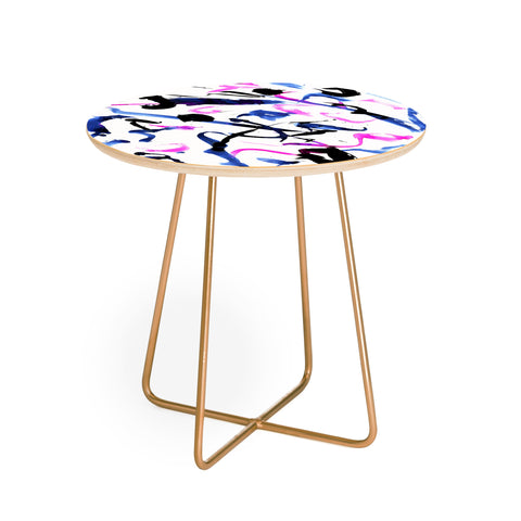 Amy Sia Zest Black and White Round Side Table