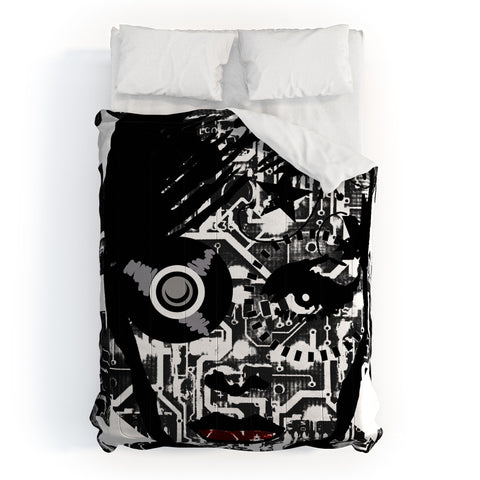 Amy Smith Black and White Comforter