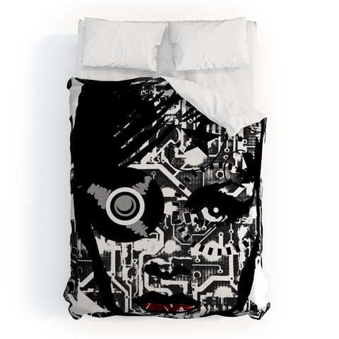 Amy Smith Black and White Duvet Cover