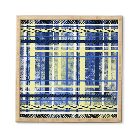 Amy Smith blue and yellow obsession Framed Wall Art