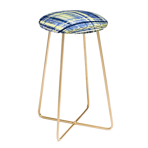 Amy Smith blue and yellow obsession Counter Stool