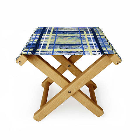 Amy Smith blue and yellow obsession Folding Stool