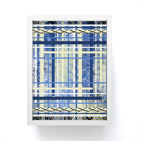 Amy Smith blue and yellow obsession Framed Mini Art Print