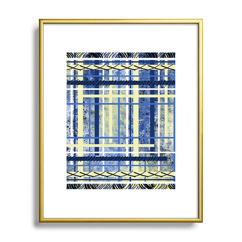 Amy Smith blue and yellow obsession Metal Framed Art Print