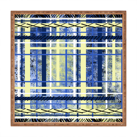 Amy Smith blue and yellow obsession Square Tray