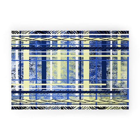 Amy Smith blue and yellow obsession Welcome Mat