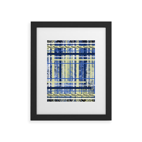 Amy Smith blue and yellow obsession Framed Art Print
