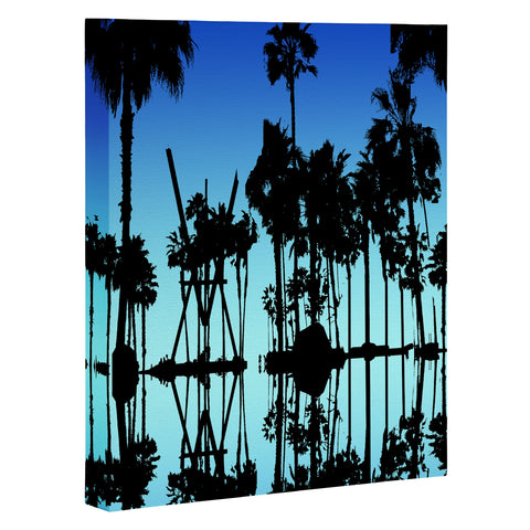 Amy Smith Blue Palms Art Canvas