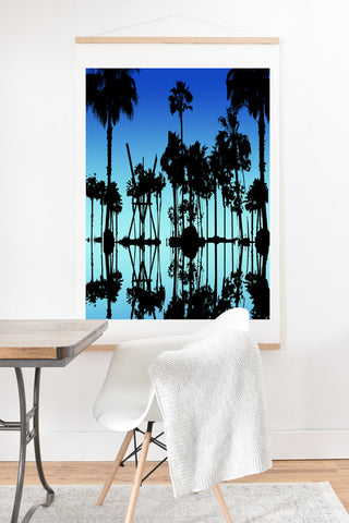 Amy Smith Blue Palms Art Print And Hanger