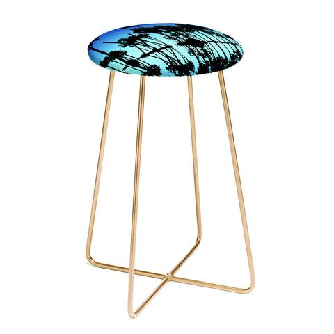 Amy Smith Blue Palms Counter Stool