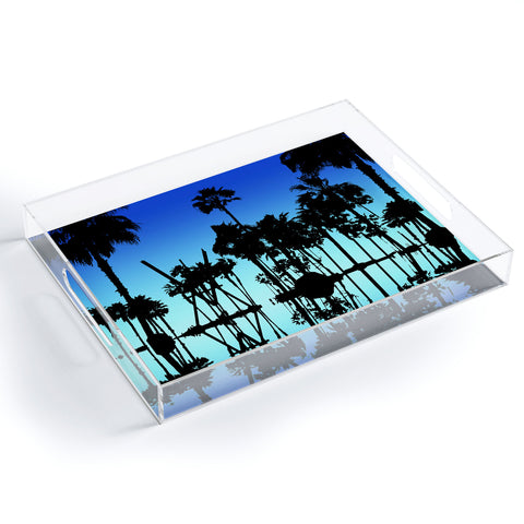 Amy Smith Blue Palms Acrylic Tray