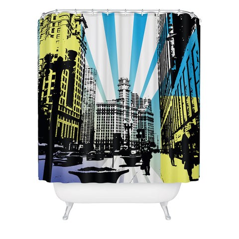 Amy Smith Chicago lights Shower Curtain