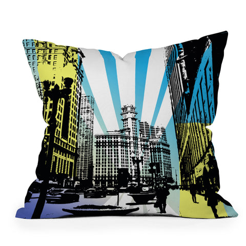 Amy Smith Chicago lights Throw Pillow
