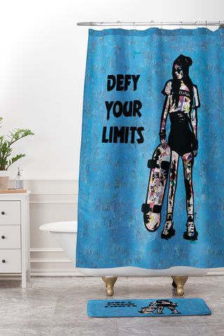 Amy Smith Defy your limits Shower Curtain And Mat