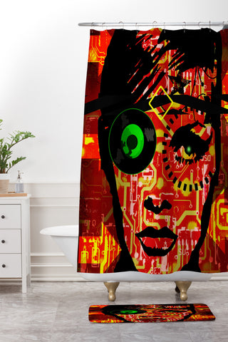 Amy Smith Fire Shower Curtain And Mat