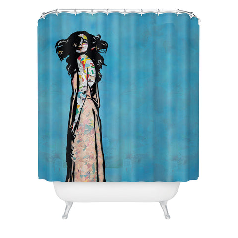 Amy Smith Go with the Flow Shower Curtain