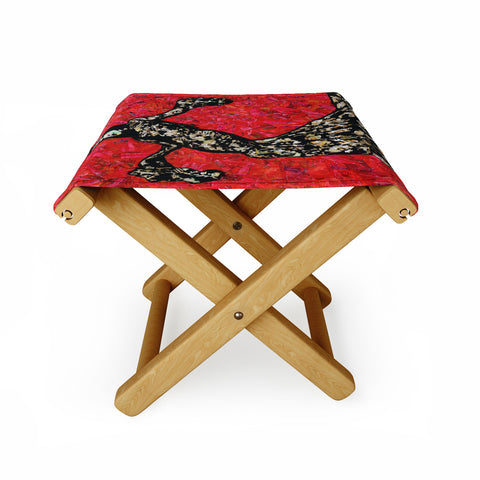 Amy Smith Gold and Lace Folding Stool