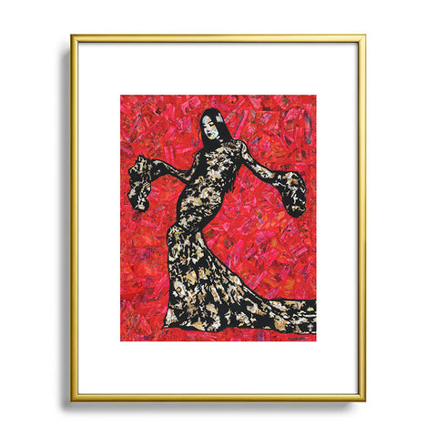 Amy Smith Gold and Lace Metal Framed Art Print