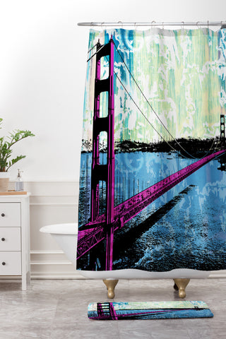 Amy Smith Golden Gate Shower Curtain And Mat