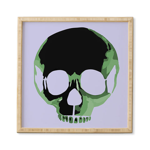 Amy Smith Green Skull 1 Framed Wall Art
