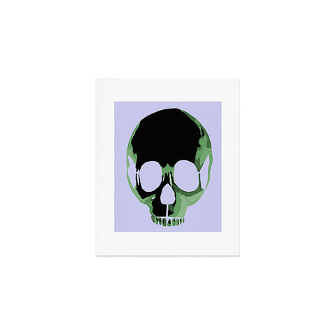 Amy Smith Green Skull 1 Art Print