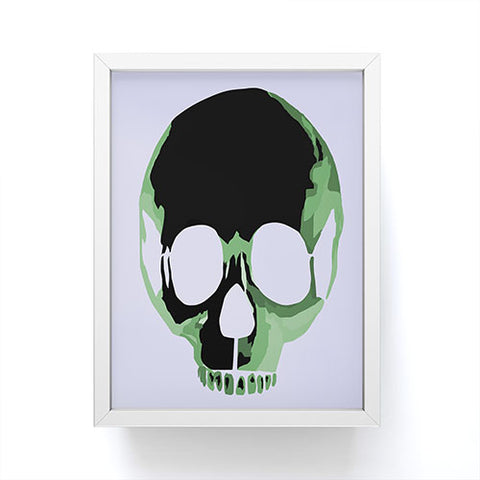 Amy Smith Green Skull 1 Framed Mini Art Print