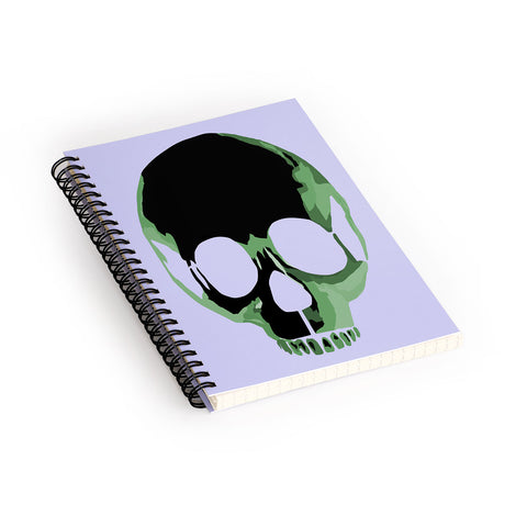 Amy Smith Green Skull 1 Spiral Notebook