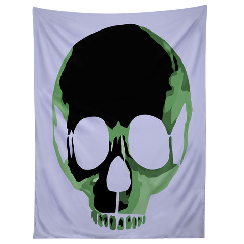 Amy Smith Green Skull 1 Tapestry
