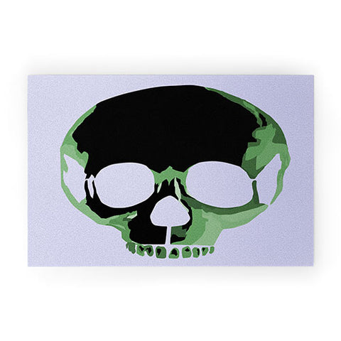 Amy Smith Green Skull 1 Welcome Mat