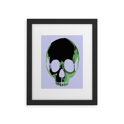 Amy Smith Green Skull 1 Framed Art Print