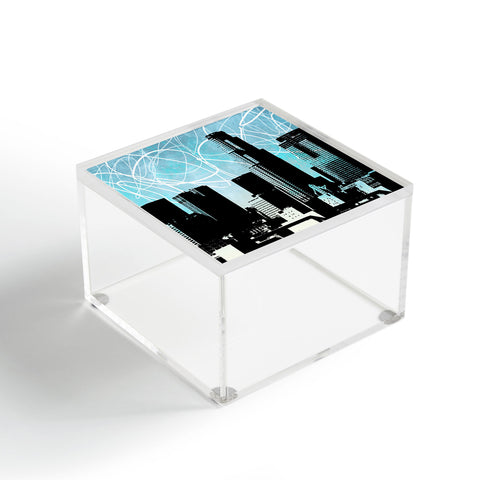 Amy Smith LA skyline blue Acrylic Box