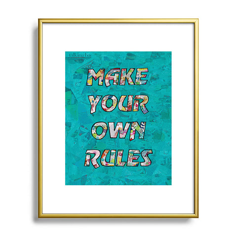 Amy Smith Make your own rules Metal Framed Art Print
