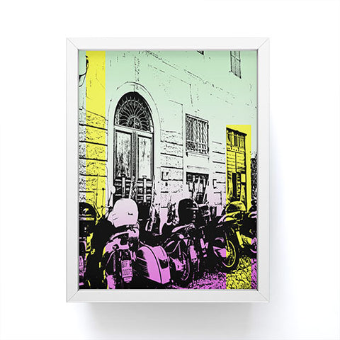 Amy Smith Motor Bikes In Italy Framed Mini Art Print