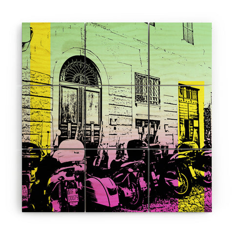 Amy Smith Motor Bikes In Italy Wood Wall Mural
