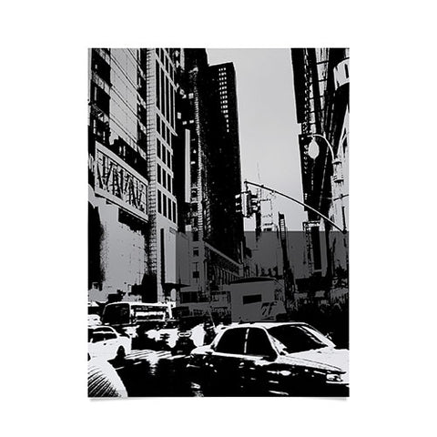 Amy Smith NY Street Grayscale Poster