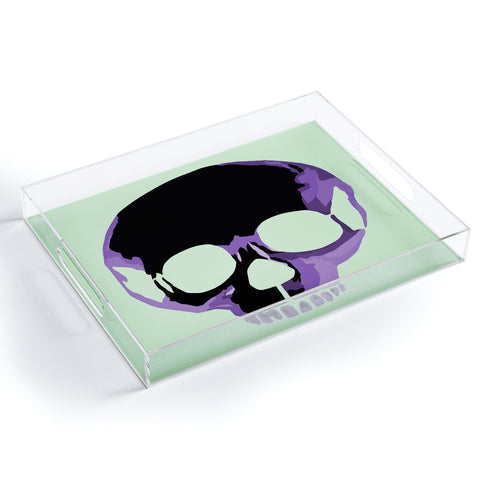 Amy Smith Purple Skull 1 Acrylic Tray