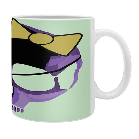 Amy Smith Purple Skull With Bow Coffee Mug