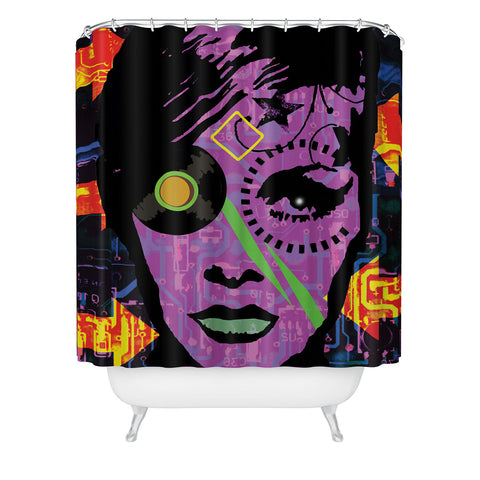Amy Smith Purple Trial Shower Curtain