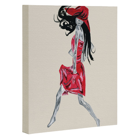 Amy Smith Red Dress Art Canvas