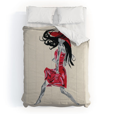 Amy Smith Red Dress Comforter
