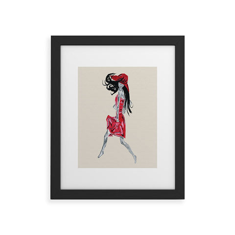 Amy Smith Red Dress Framed Art Print