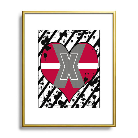 Amy Smith Red Heart Metal Framed Art Print