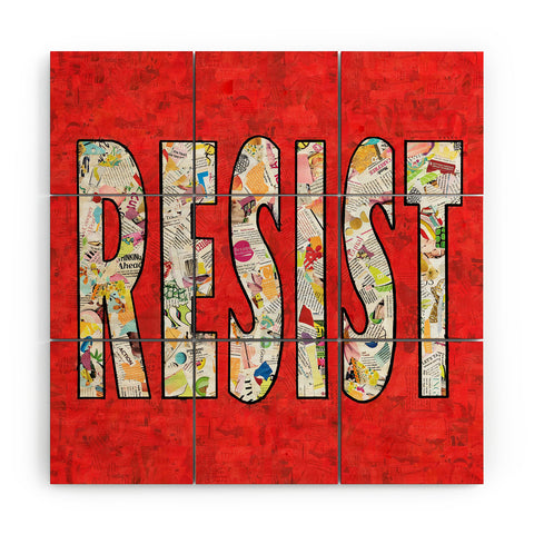Amy Smith RESIST Wood Wall Mural
