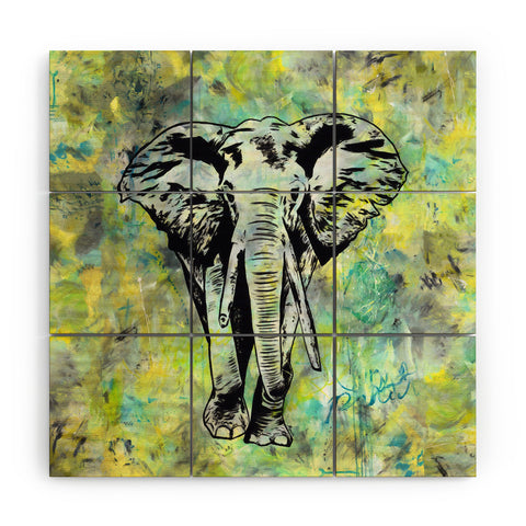 Amy Smith The Tough Elephant Wood Wall Mural