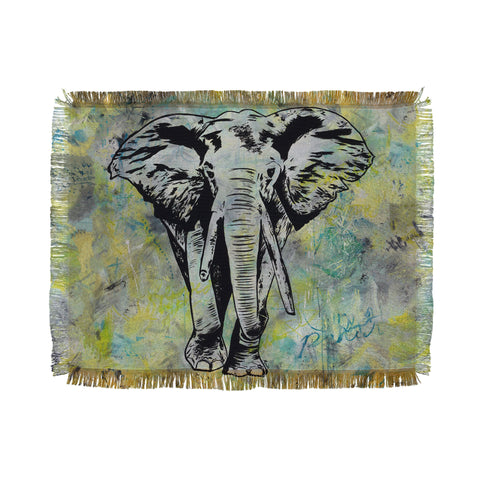 Amy Smith The Tough Elephant Throw Blanket