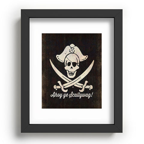 Anderson Design Group Ahoy Ye Scallywag Pirate Flag Recessed Framing Rectangle
