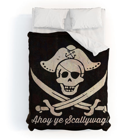 Anderson Design Group Ahoy Ye Scallywag Pirate Flag Comforter