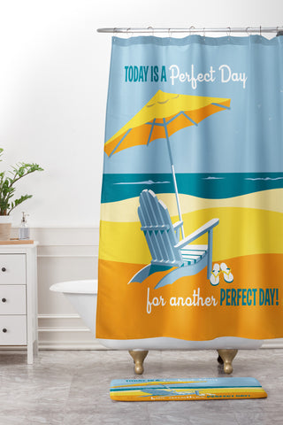 Anderson Design Group Another Perfect Day Shower Curtain And Mat